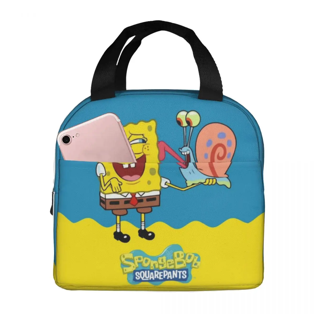 

Like-Sponge-Bob-Style Insulated Lunch Bags Thermal Bag Lunch Container Leakproof Tote Lunch Box Food Storage Bags Office Travel