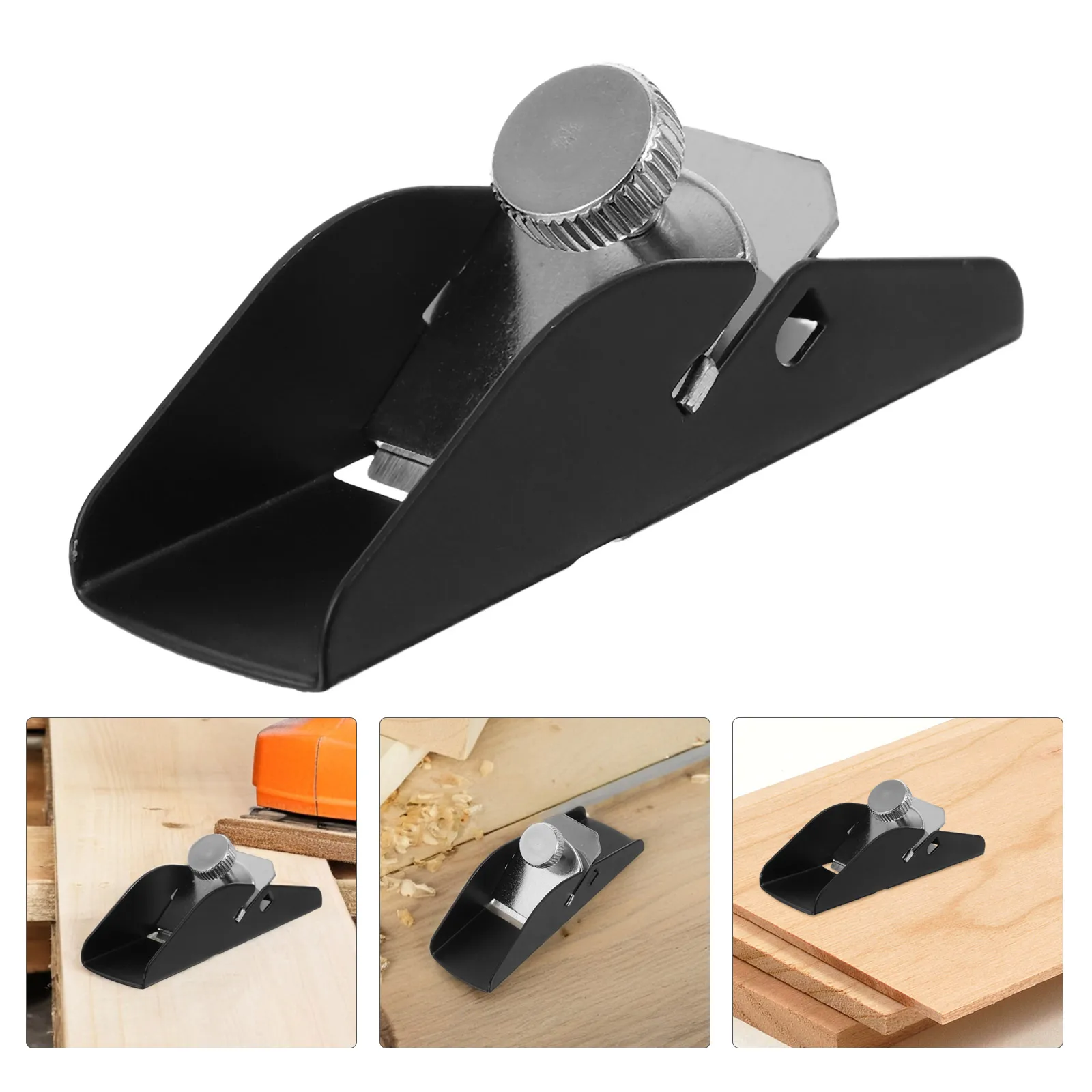 Avião de carpinteiro ferramenta manual plainas carpintaria mini artesanal ajustável preto manual