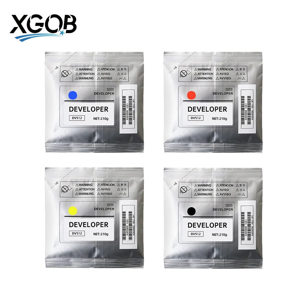 1Set DV512 Developer Powder For Konica Minolta Bizhub C224 C284 C364 C454 C554e C458 C308  C368 C258 C226 High Compatible 210g