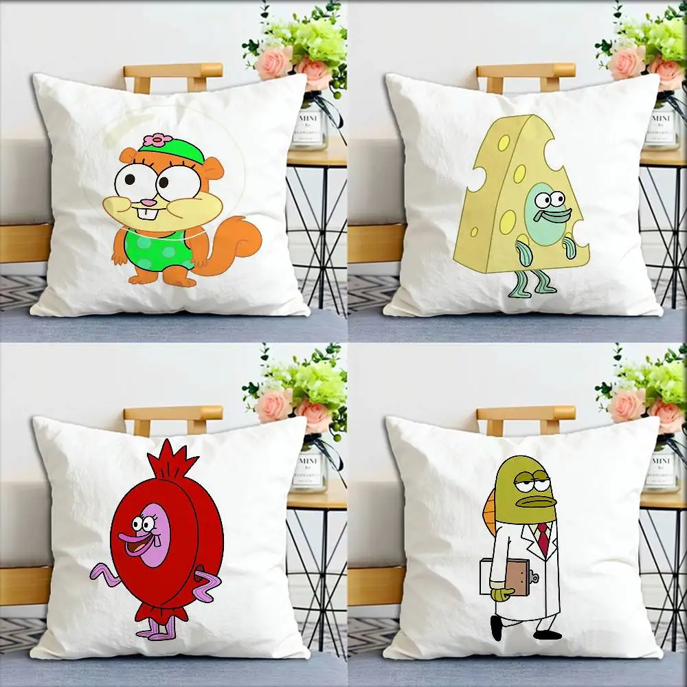 

Little Residents of Bikini Bottom World Various Sizes Square Pillow Case For Car Home Bedchamber Decor