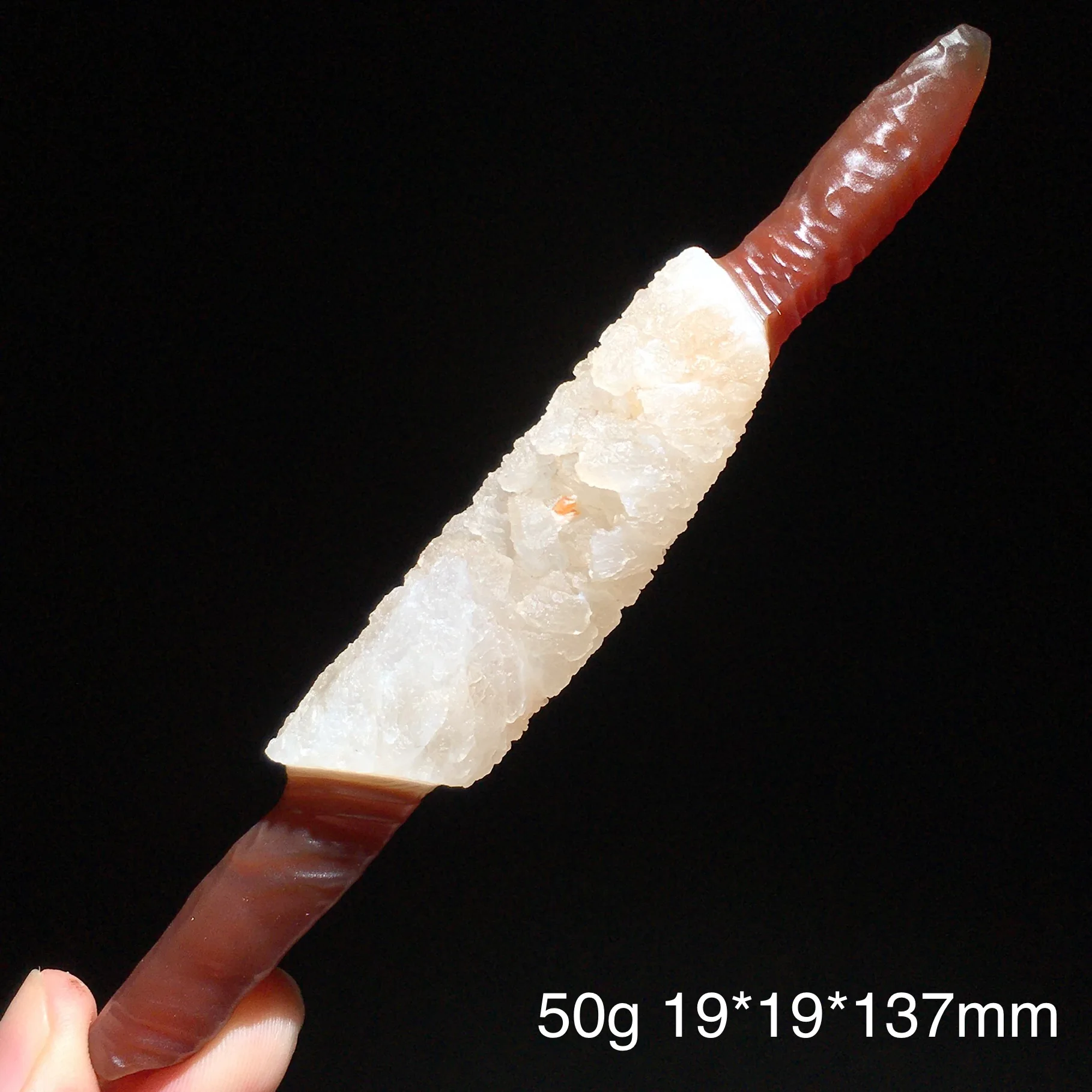 Natural Alxa Gobi Energy Agate Wand Magic Crystal Point Healing Gemstone Reiki Gift