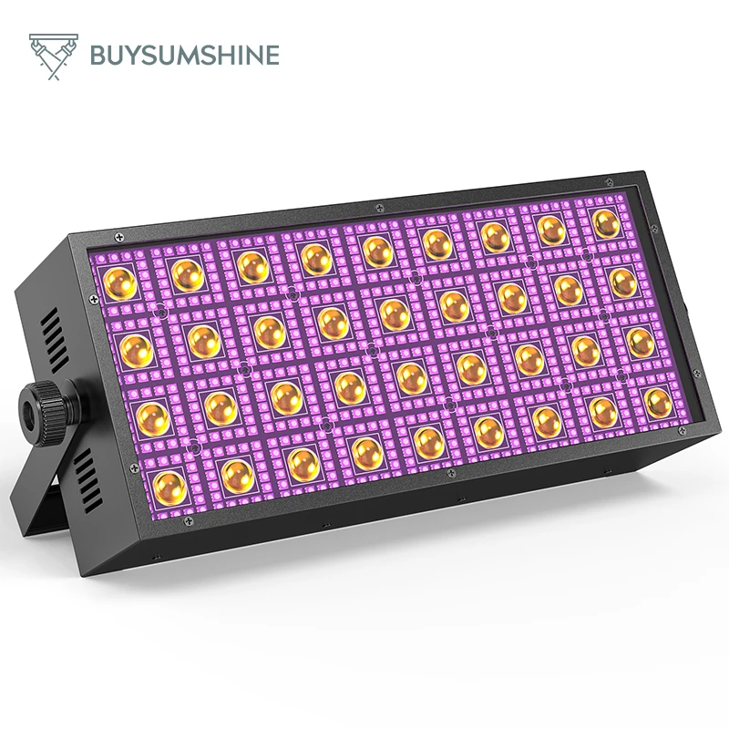 Fieryzeal 200W RGB LED Wall Wash Light 36 LED Strobe Flash Radium Screen Light DMX512 Stage Light Effect for DJ Disco Party Bar