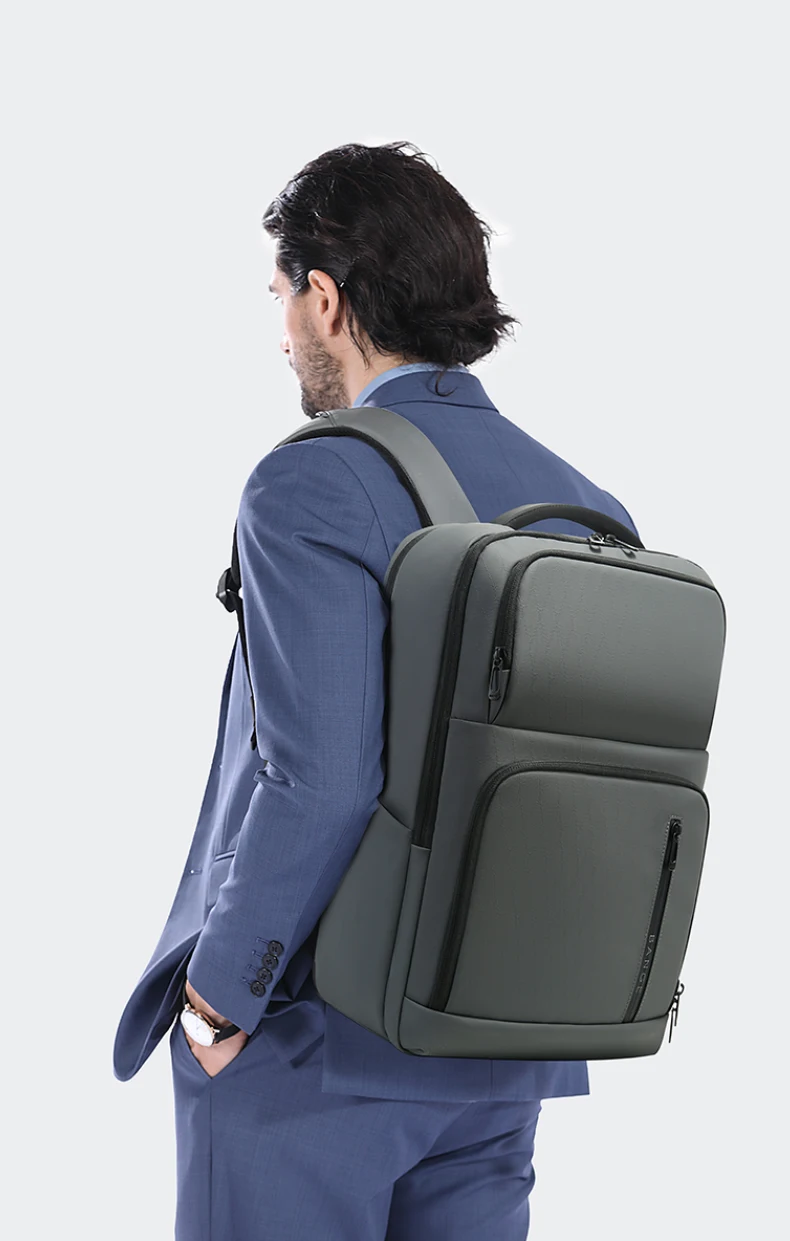 BANGE Neu eingetroffen: Großer, leichter, wasserdichter Business-Laptop-Rucksack (15,6 Zoll) für Herren und Teenager, geeignet für die Schule. – Detail 5