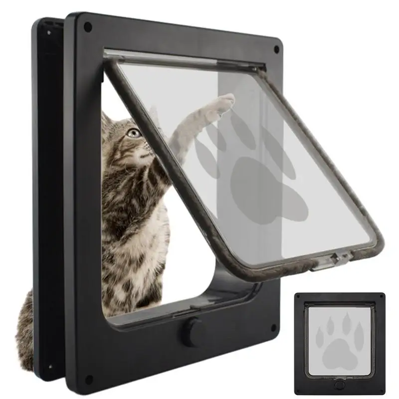 

Cat Door For Exterior Wall Inner Frame Flap Dog Door 4-Way Locks All-Weather Insulated Easy To Install Dog Cat Doors pet supply