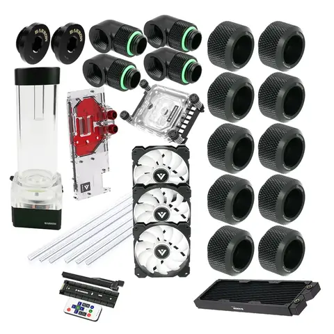 Barrow GPU/CPU Water Block Kit Hard Tube Water Cooling Kit Hose Water Cooler set For PC chassis case heat dissipation