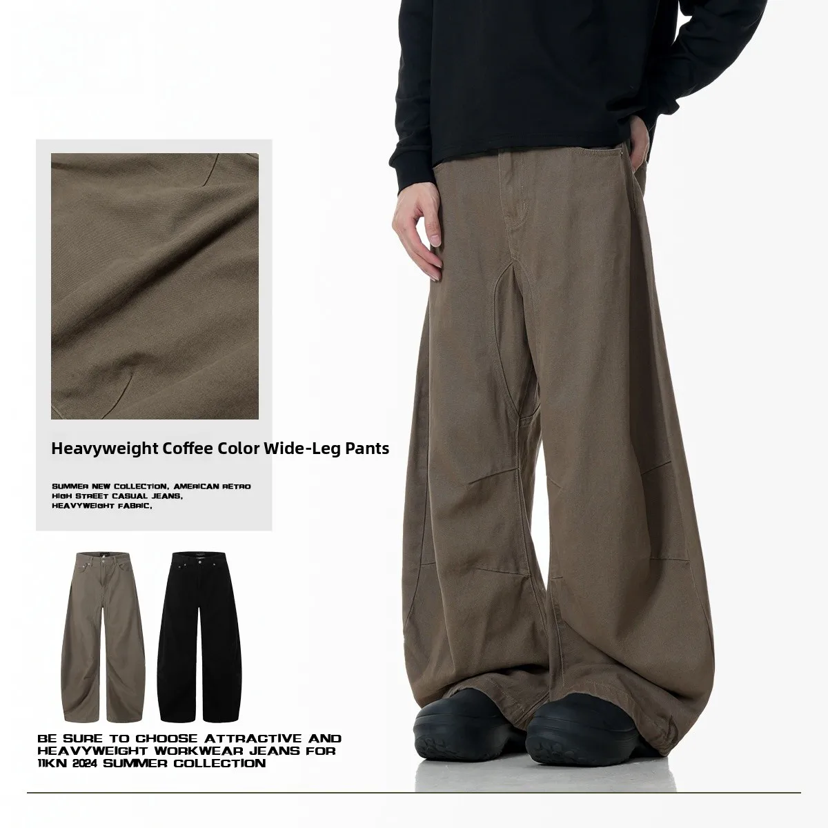 

Американские ретро-брюки свободного кроя с прямыми штанинами, повседневные брюки в стиле рабочей одежды, из смесового хлопка, на все сезоны