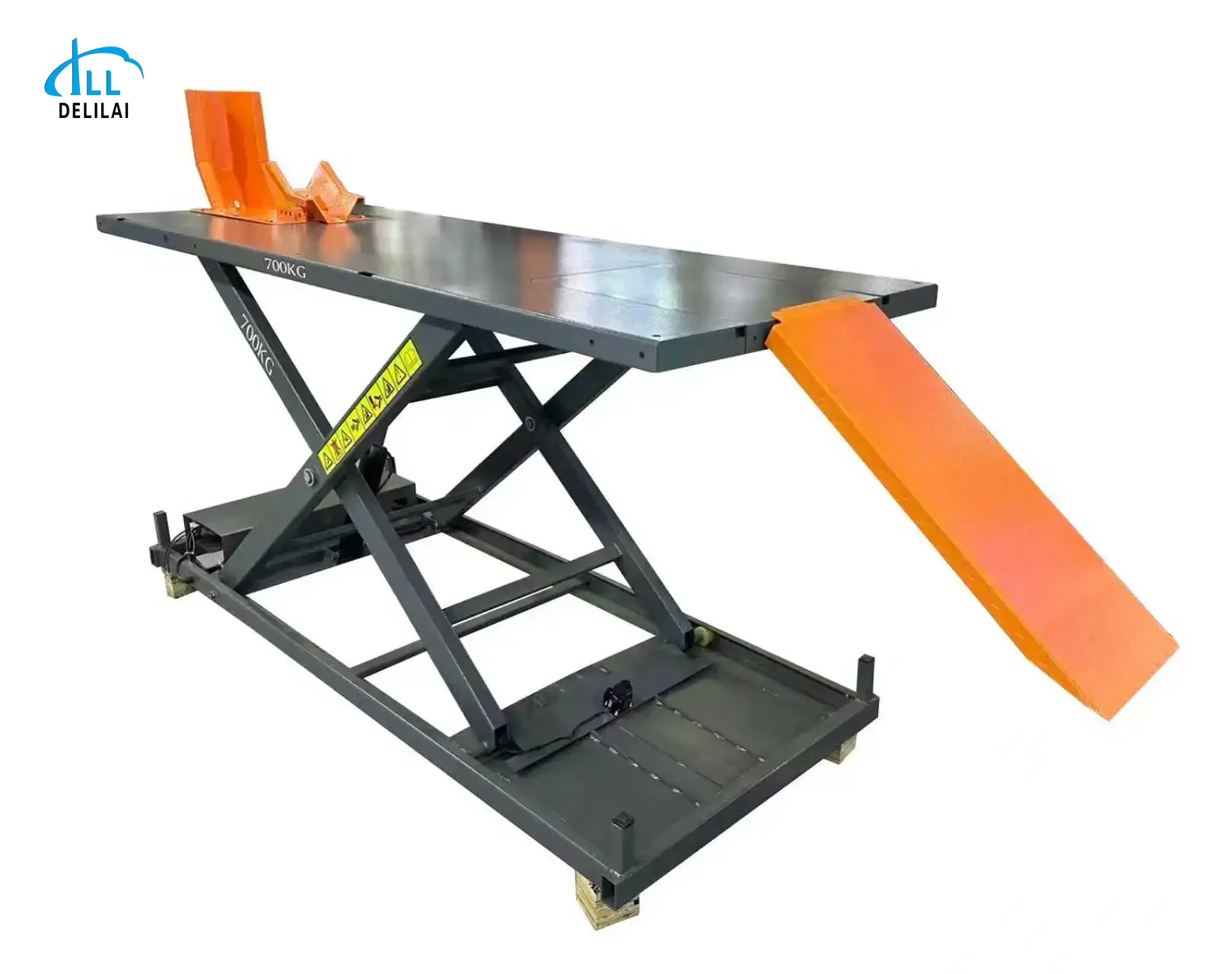 Factory Direct Double Cylinder Hydraulic Scissor Motorcycle Repair Lift Stand Table Workbench 400kg Capacity 10-Year Lifetime