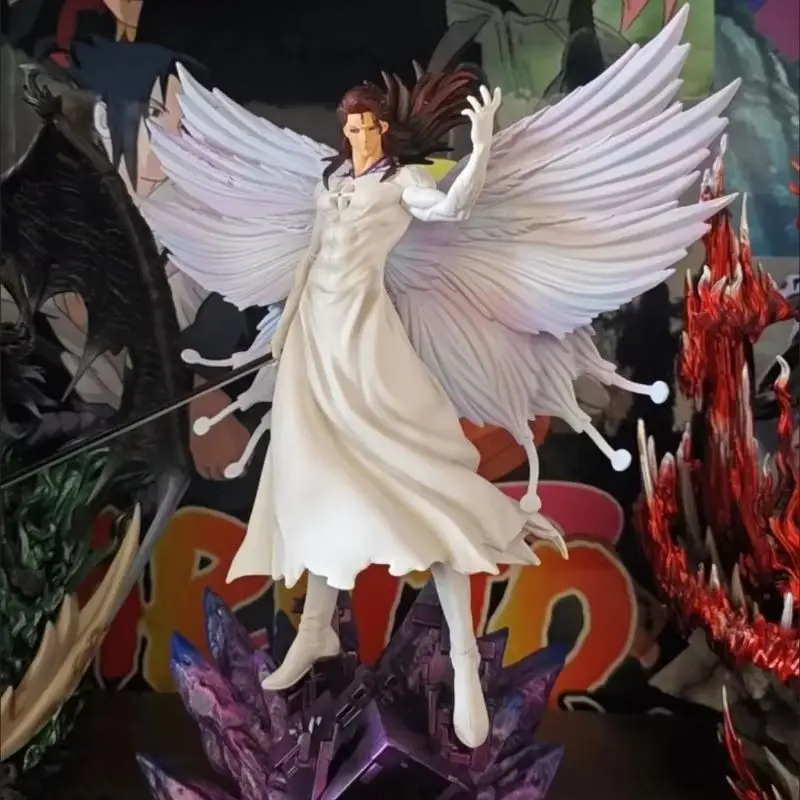 

32cm Bleach Blue Aizen Sasuke Butterfly Transformation Anime Action Figure Collectible Model Statue for Tabletop Decoration Gift