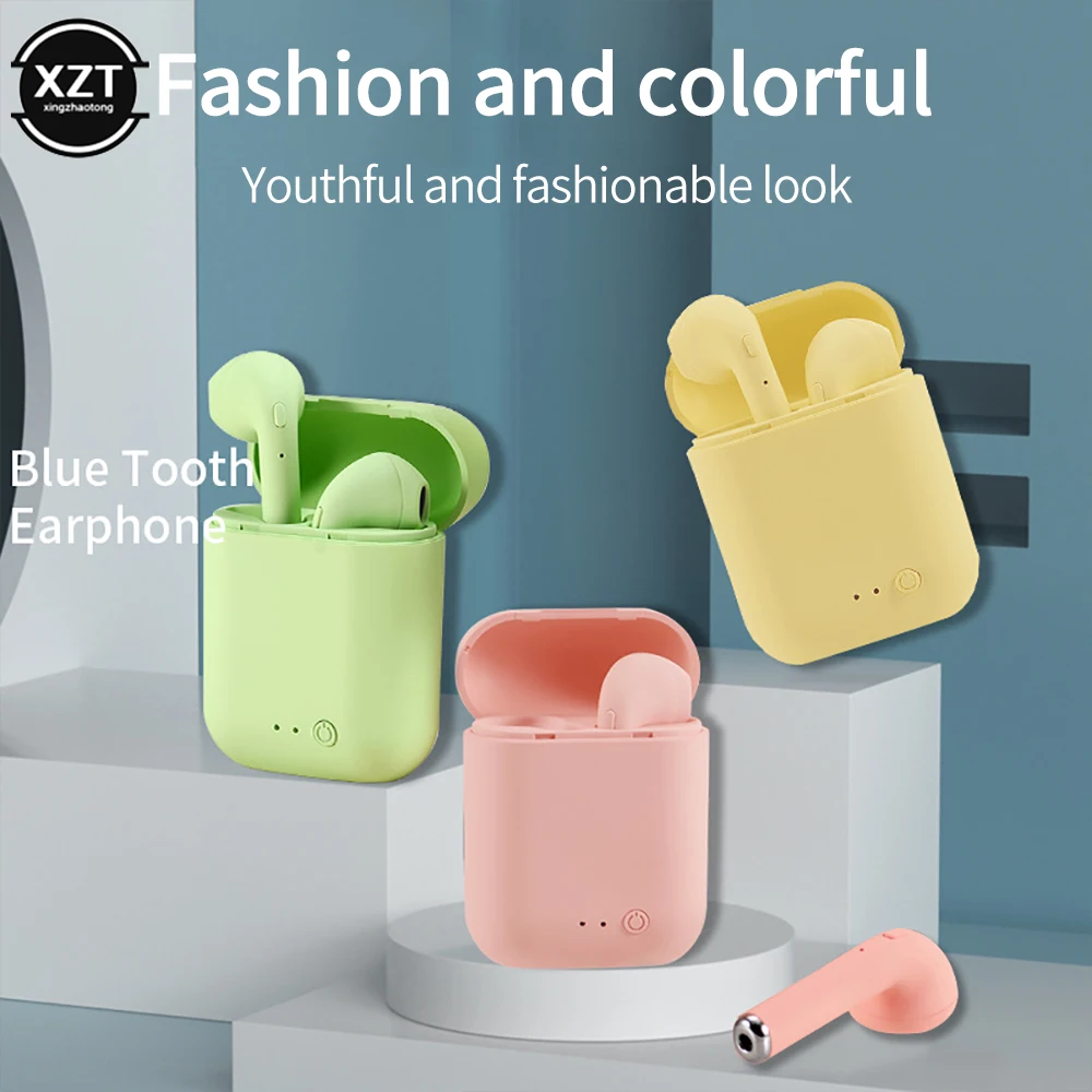 Wireless i7Mini2 TWS Bluetooth Earphones 5.0 Headphones Matte Macaron Earbuds Handsfree With Mic Charging Box Sports Headset i12