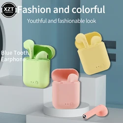 Auriculares inalámbricos i7Mini2 TWS con Bluetooth 5,0, auriculares Macaron mate, manos libres con micrófono, caja de carga, auriculares deportivos i12