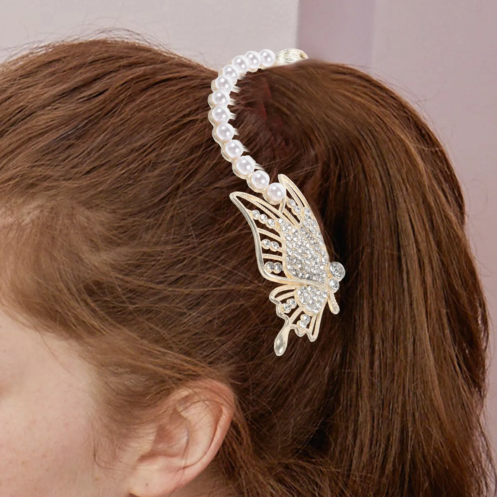 2Pcs Hair Clips Flower Butterfly Hair Accessories for Women Elegant Party Ponytail Holders Cute Small Clip Small Clips for Women