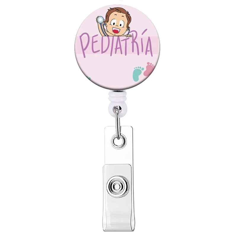 1PC Krankenhaus Krankenschwester Versenkbare Abzeichen Clip Arzt ID Karte Halter Reel für Namensschild Abzeichen Halter Bürobedarf Schnalle – Detail 39