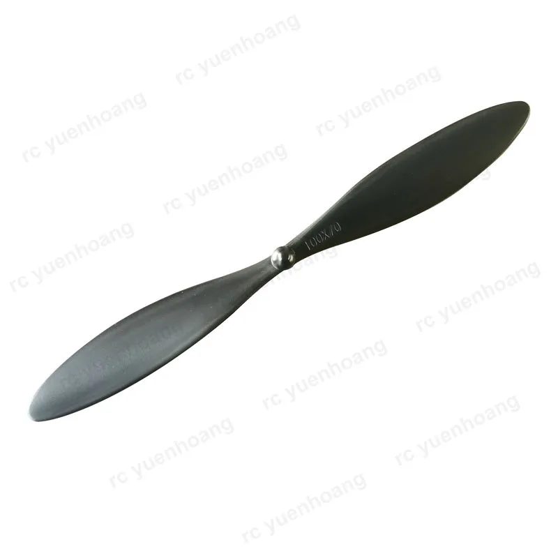 2 STUKS 100x70mm Langzaam vliegende Propeller Lengte 100mm Gat Dia 1mm 2-Blade Peddel Lichtgewicht Props voor RC Vliegtuig 6-7mm Motor