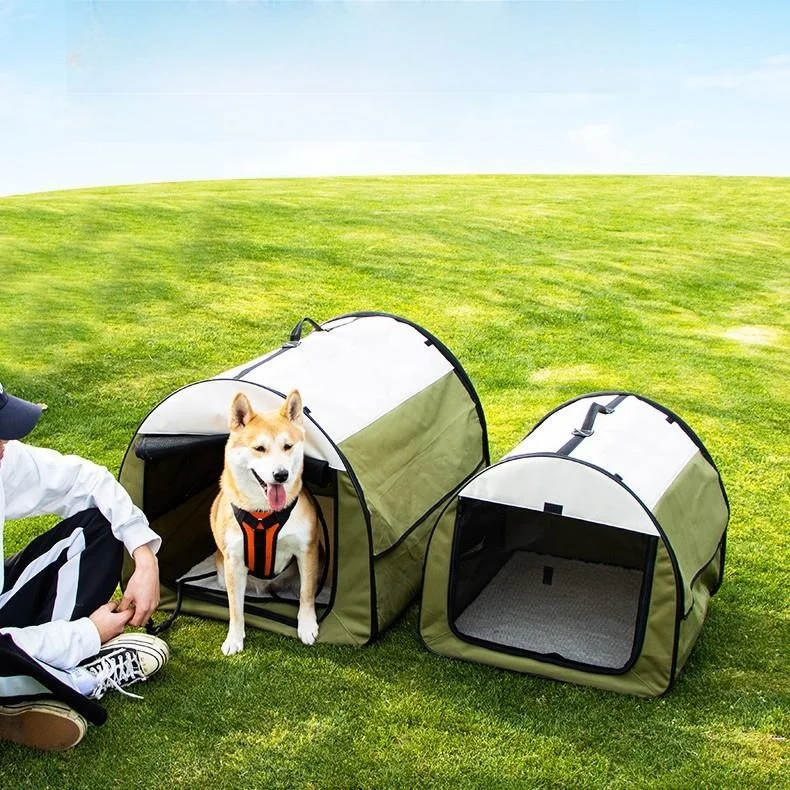 

Large Dog House Outdoor Carriage Half-Closed Space Tent Four Seasons Universal Dog Cage Easy to Clean Nest Pet Supplies