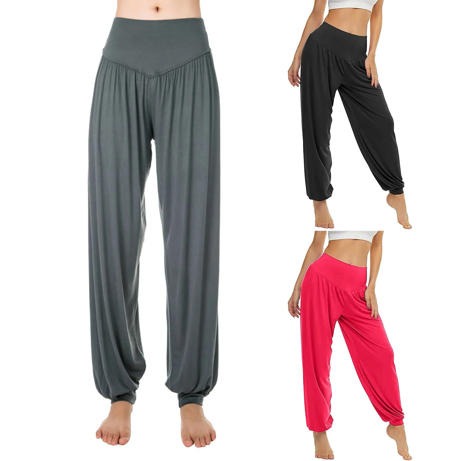 Women Elastic Loose Casual Cotton Soft Yoga Sports Dance Pants Women Pants Trousers Y2k Style Baggy Pants Woman Vintage Pants