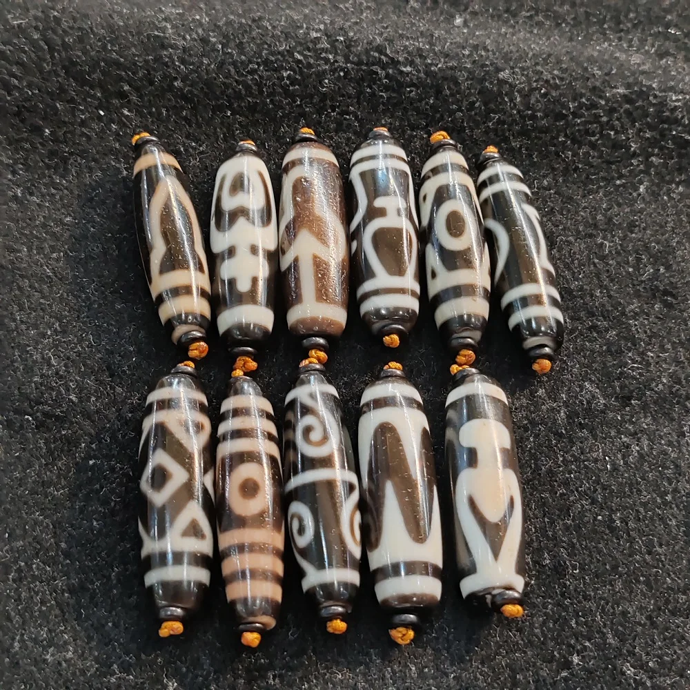 Taiwan Craft Agate Dzi Breeze Tibet Tiger Tooth Treasure Bottle Multi totem Tianzhu Necklace Pendant DIY Accessories