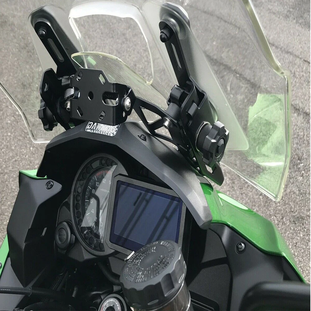 لكاواساكي Versys 1000 Versys1000 SE 2019-2024 2025 2026 نظام تحديد المواقع والملاحة دعامة حامل حامل هاتف المحمول دعم جبل غطاء