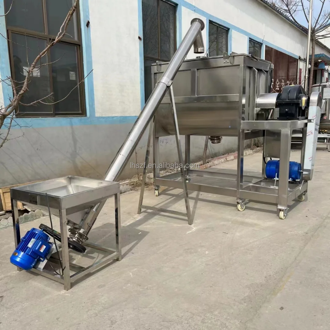 Farm Poultry Feed Mixer Ribbon Mixer 2 Tonne Feed Mixer for Chicken Pig Cow Premixed Food Mix Pellet Production