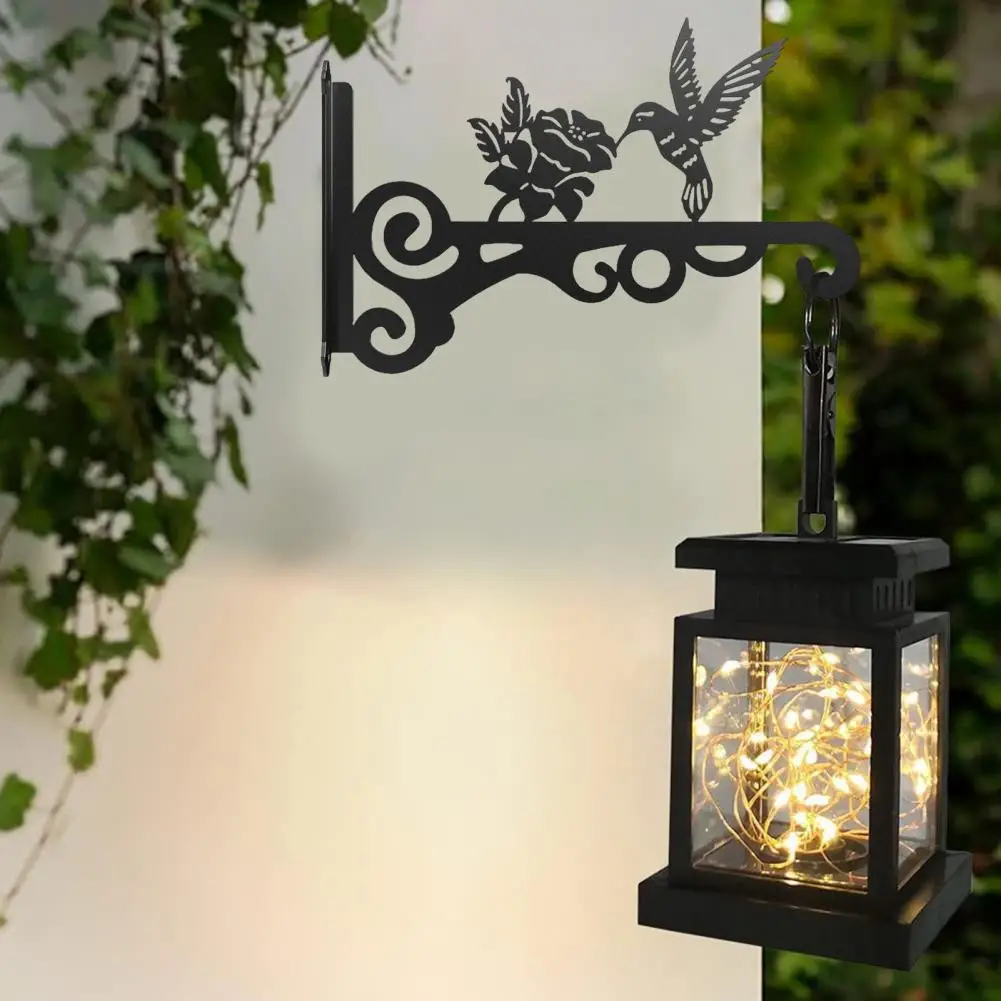 Lantern Hanging Stand Bird Plant Hanging Rack Hanging Plants Bracket Wall Planter Hook with Screws Rust-proof Stable for Bird