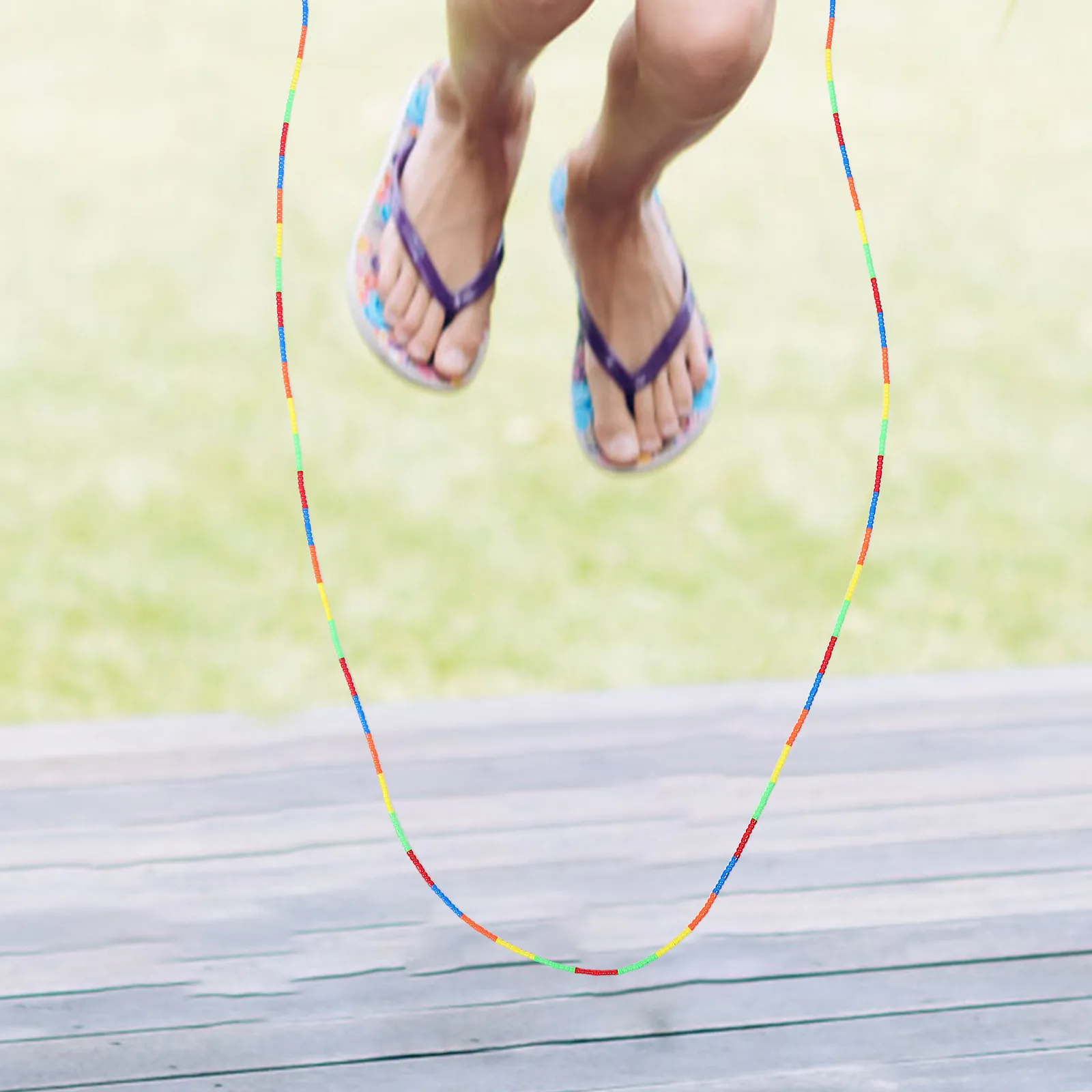 

Bamboo Beaded Jump Rope Kids Soft Beads Skipping Rope Children Exercise Equipment Fitness Training Workout Tool Durabl