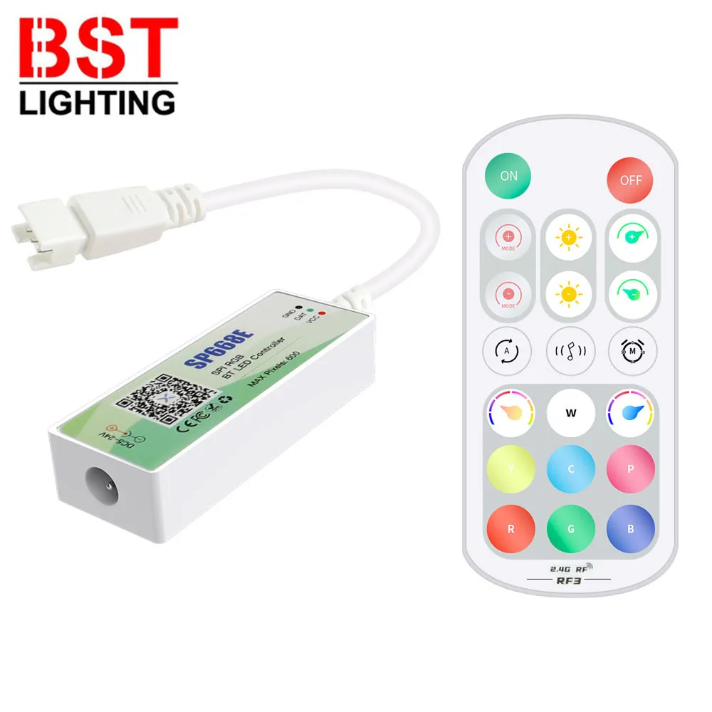 

SP318E SP528E SP668E Bluetooth/WIFI RGB SPI LED Controller APP Control WS2811 WS2812B Music DIY Dynamic Effect Light DC5-24V