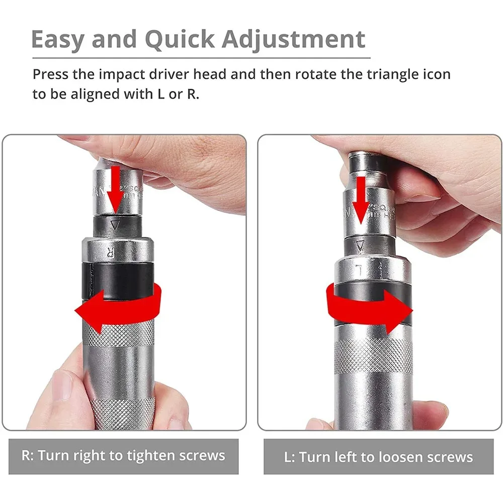 CR-V Manual Impact Screwdriver, Portable Reversible Impact Driver, Household Cordless Screwdriver Kit Hand Repair Tools