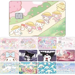 Sanrios New Cartoon Cute Credit Debit Card Stickers Hello Kitty Hd Pvc Waterproof Sticker Decor Kuromi My Melody Bank Card Decal