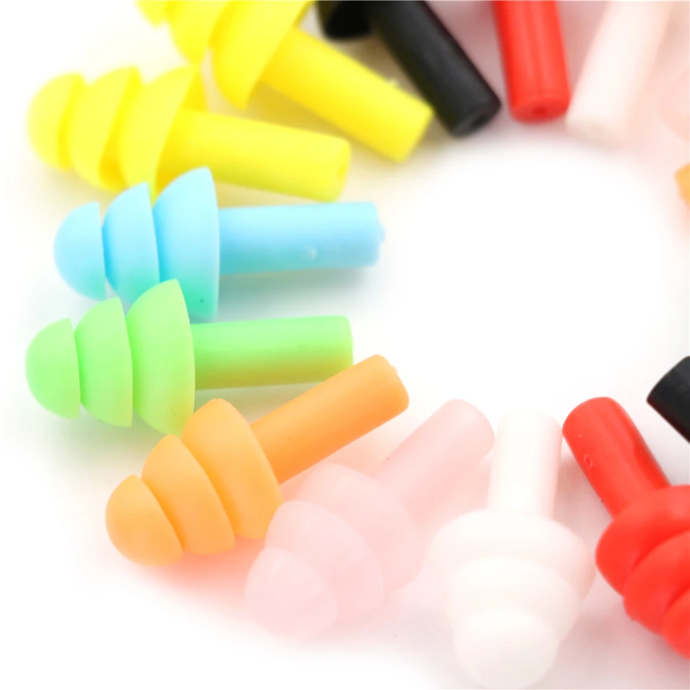 20Pcs Silicone Ear Plugs Anti Noise Earplugs Comfortable For Study Sleep