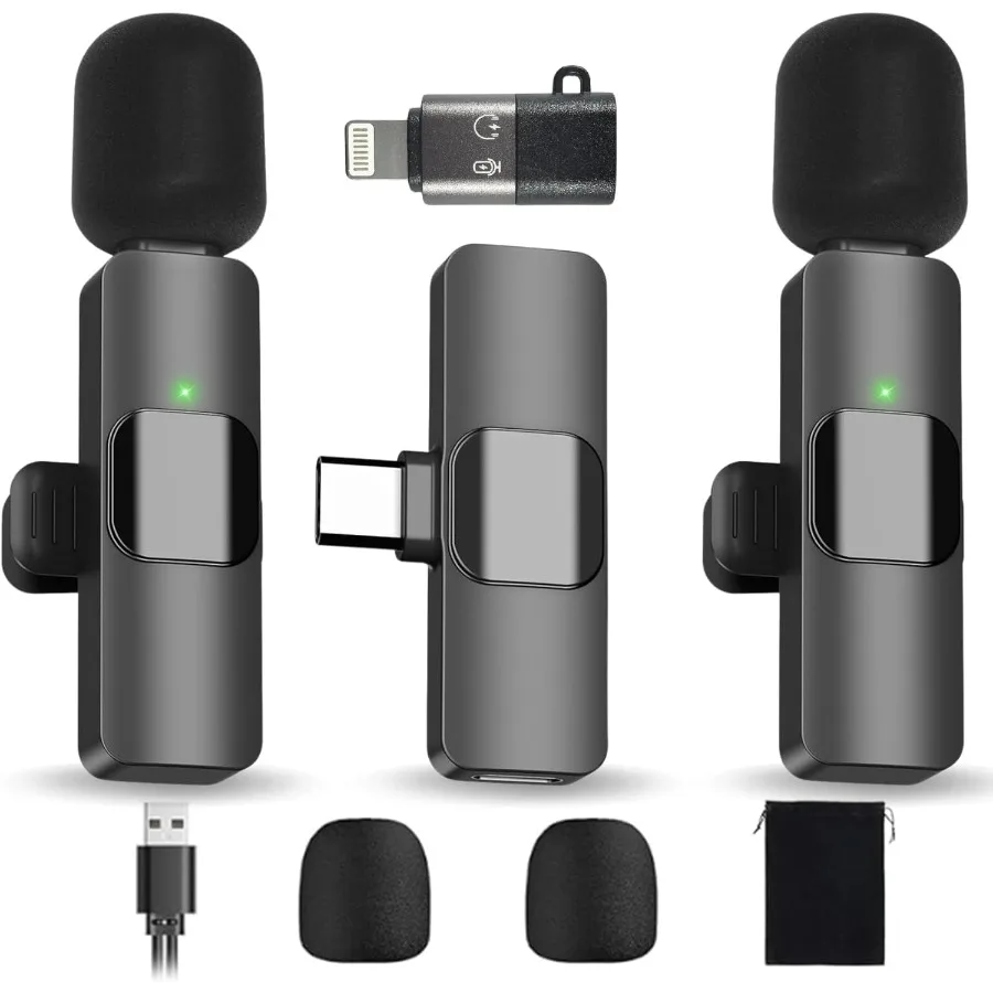 

Wireless Lavalier Microphone for iPhone and Android USBC Mini Microphone with Noise Reduction Perfect for Rrding Vlng YouTube T
