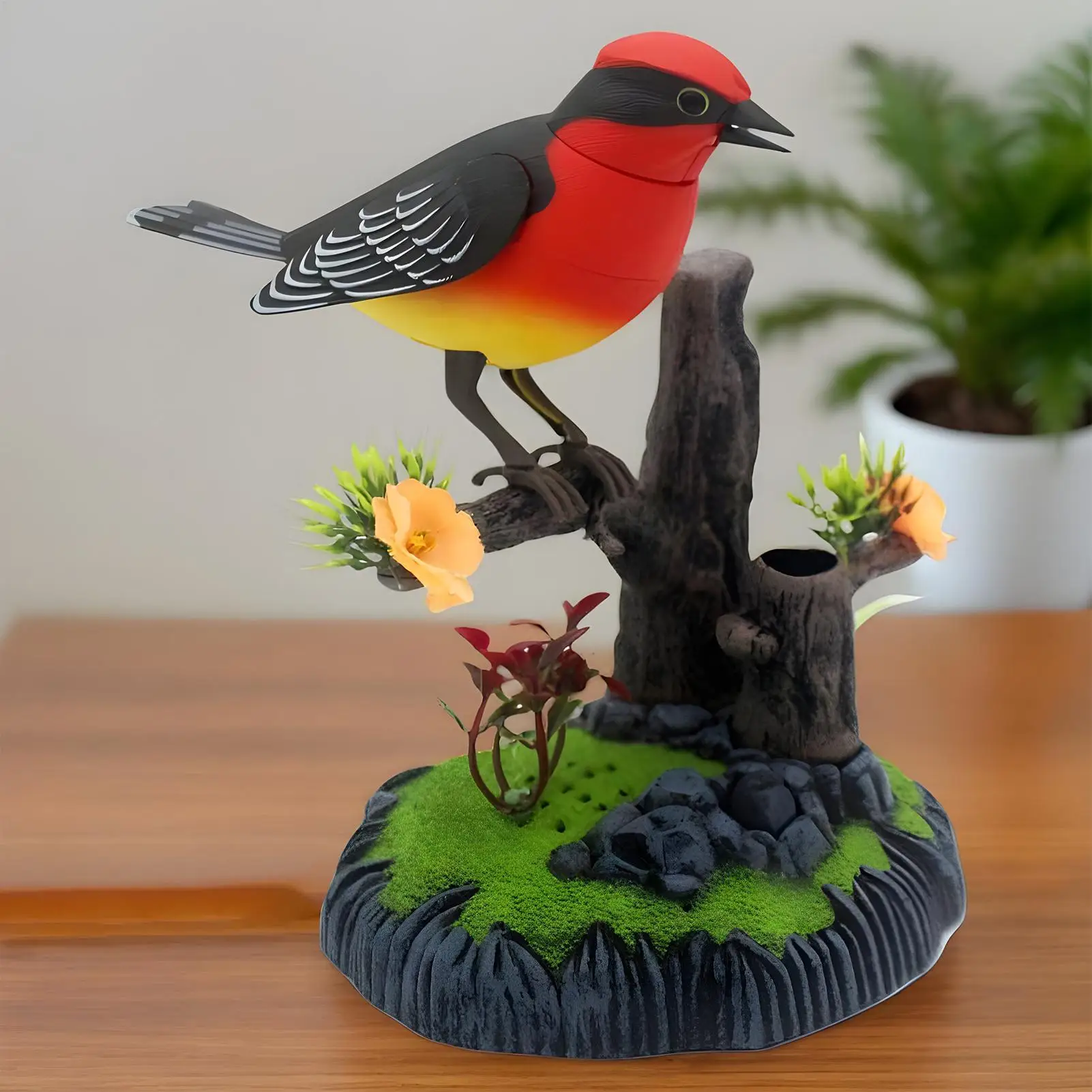 Simulatie Elektronische Vogel Kinderen Speelgoed Chirp Penhouder Decoratieve Realistische Huisdier Vogel Voor School Kinderen Slaapkamer Woonkamer Keuken