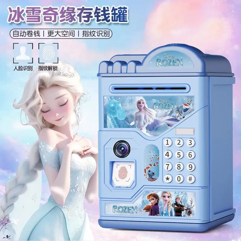 Disney's nieuwe vingerafdruk spaarpot voor meisjes Elsa Lotso Stitch wachtwoord multifunctionele spaarpot cartoon kinderspeelgoed cadeau