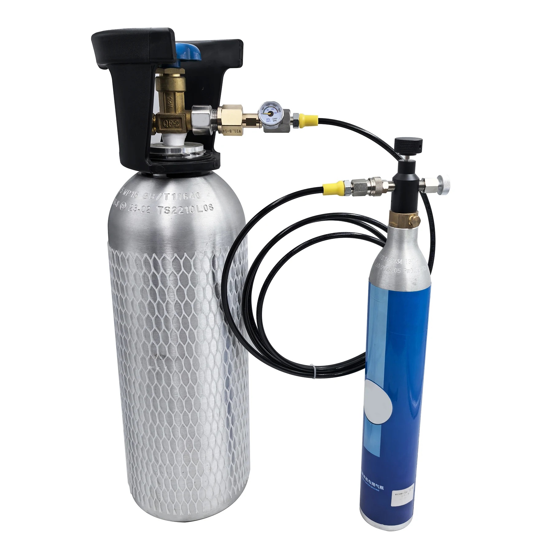 Adapter stacji napełniania CO2 Sodastream Blue Cylinder z wężem 40 lub 100 cali Adapter włączania/wyłączania W21.8-14 lub G3/4 lub CGA320