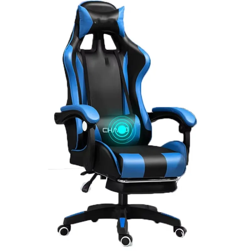 Ein heiß verkaufter Hersteller von Rückenmassagefunktionen OEM Blue Color Massage Back Racing Computer PC Gamer Chair Gaming Chair von Ch