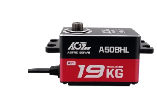 

AGFRC A50BHL Программируемый 19 кг с металлической шестерней, низкопрофильный высокоскоростной бесщеточный сервопривод рулевого управления для радиоуправляемого альпинистского автомобиля на грузовике