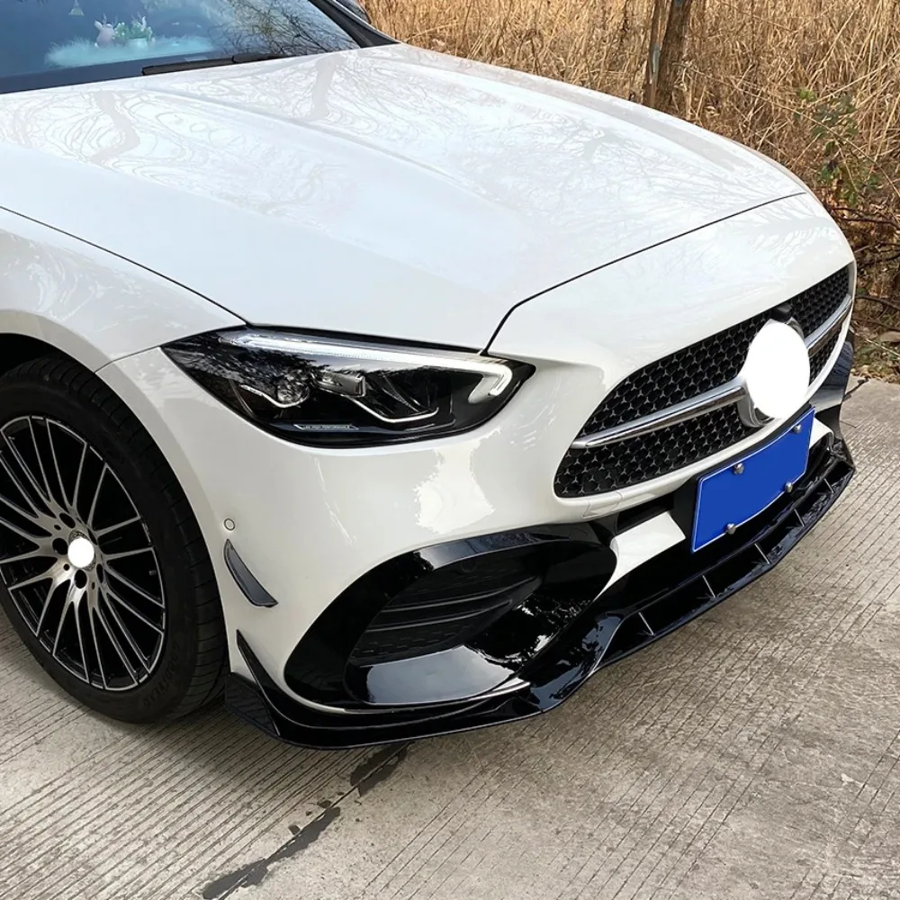 

Front Bumper Lip Spoiler Diffuser Splitters Body Kit Aprons Cover Guard Trim For Mercedes-Benz C-Class W206 C200 C260 AMG 2022+