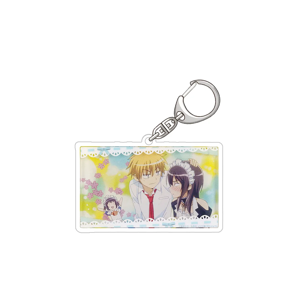 Maid Sama! Ayuzawa Misaki usui takumi Ayuzawa Misaki& usui takumi Official square Acrylic Keychain Bag pendant anime goods Gifts