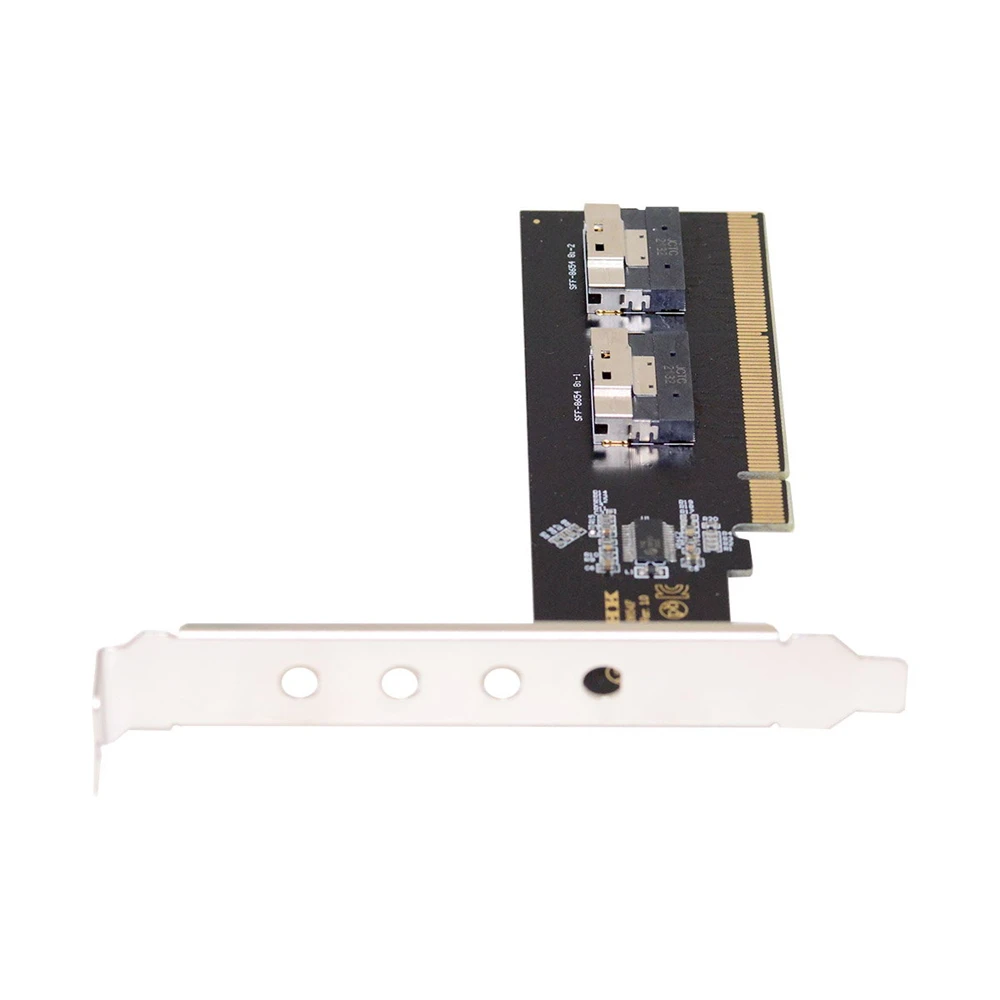 

Двойной Slimline SFF-8654 8X4 NVME к PCIE Express 3.0 4.0 Raid Card VROC Raid0 Hyper адаптер