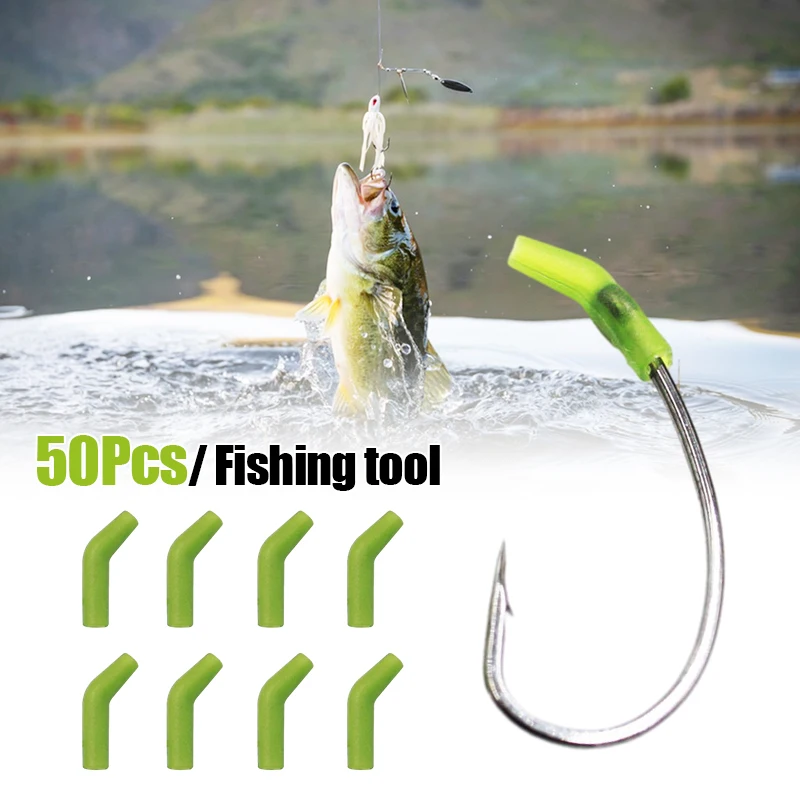 

50Pcs Carp Fishing D Rig Kickers Hooks Line Aligners Sleeve Anti Tangle Sleeve Supplies Kit European Fishing Group Accessories