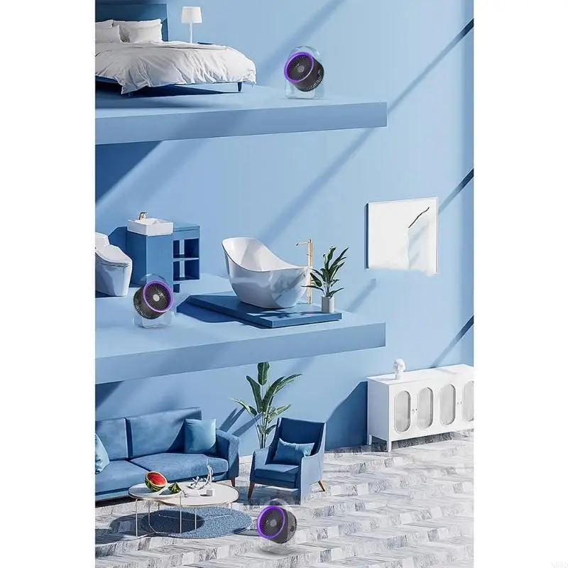 Portable 2000mAh Battery Operated Fan Electric USB Rechargeable Wall Mounted Cooling Fan for Office or Home Use N58D
