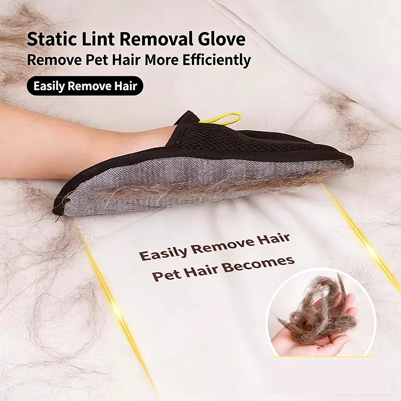 Double Sided Anti-Static Pet Hair Remover Glove Reusable Brush for Dogs And Cats Fur Cleaning Tool for Sofa Clothes Carpet Home