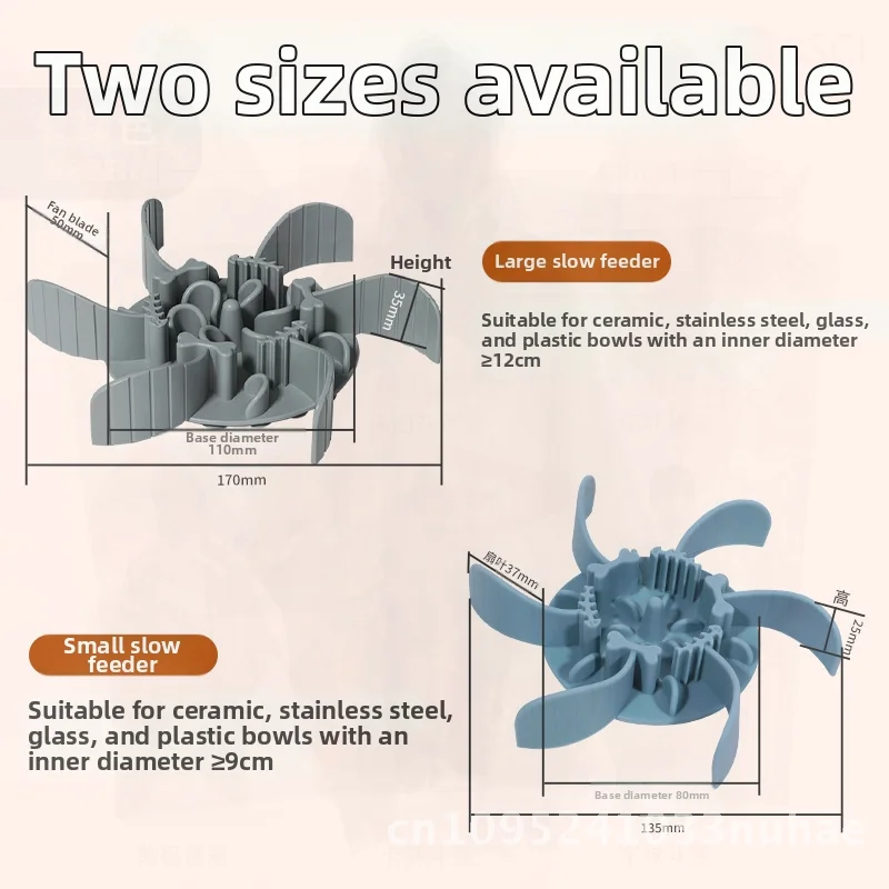 

Anti-Choking Dog Slow Food Bowl with Suction Cup Silicone Pet Feeder Large Fish Bone Design for Slow Feeding Pink Grey Blue