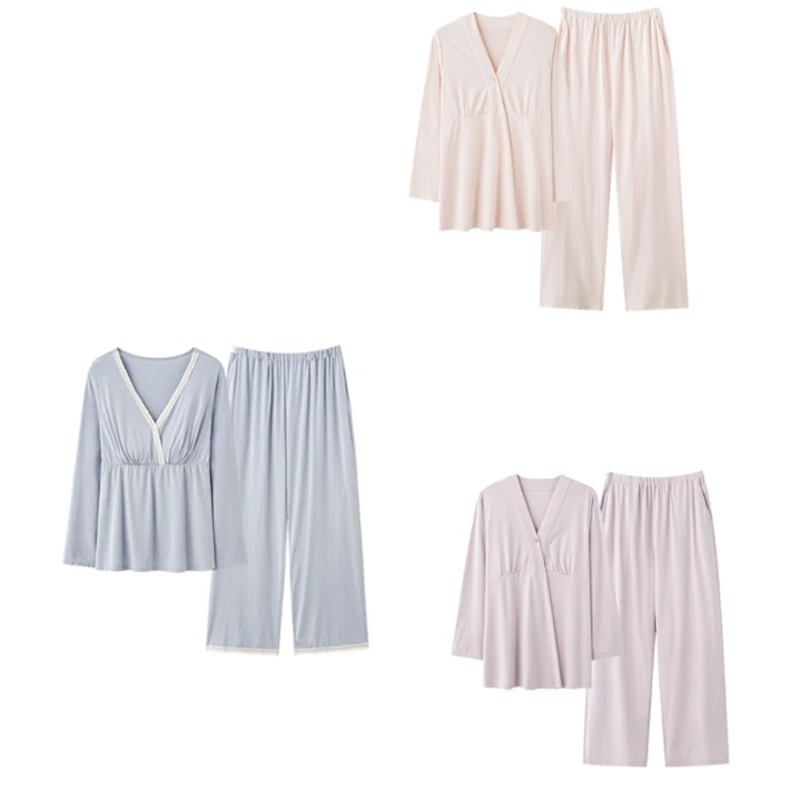 

23GD дышащая пижама на 2 штука для кормления ночной одежды мягкая домашняя одежда