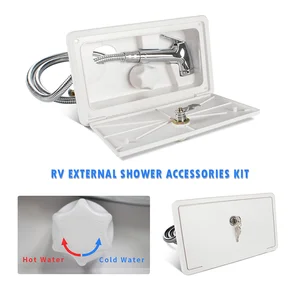 TytxRV Motorhome Shower External Box of Hot and Cold Adjustable Blocking with 1.5m Blocking Hose Boat Boat Caravan 10 Main Sales Bathroom Motorhome - №4