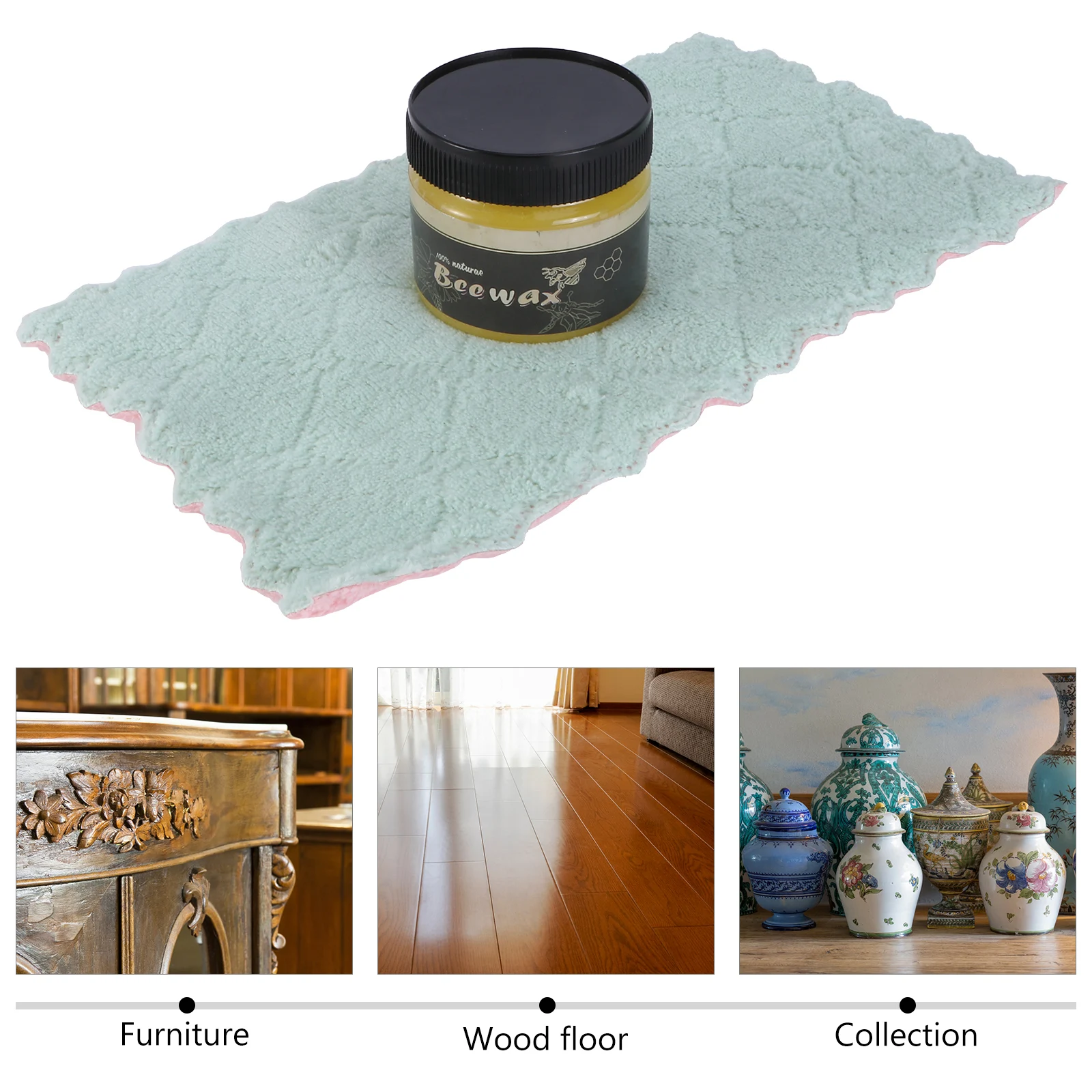

Natural Beeswax Furniture Polish Wood Maintenance Wax for Stone Floor Seals Sutures Hand String Moisture Crack