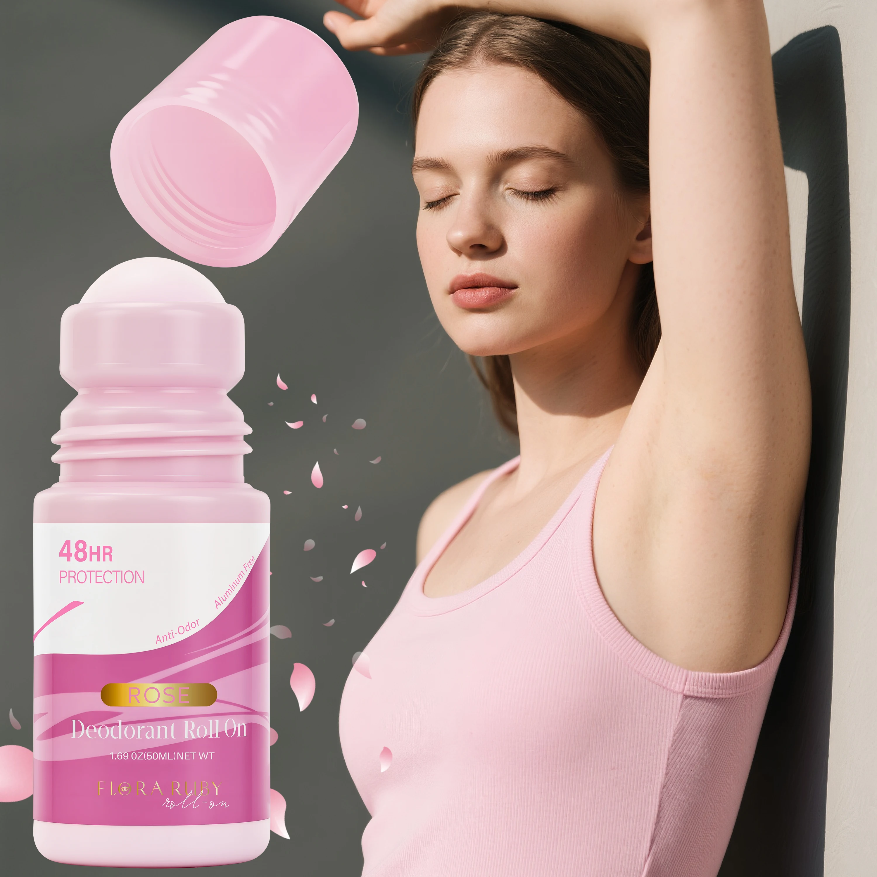 

Flora Ruby, без алюминия, 48 часов нижнего аромата, экстракция растений подмышек, 50 мл/1,69 жидких унции, дезодорант в рулоне