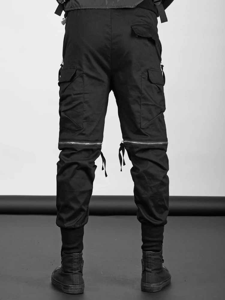 Cargo Boot Pants Dark VIBE Hipster Male Personality Techwear Ankle Pants 