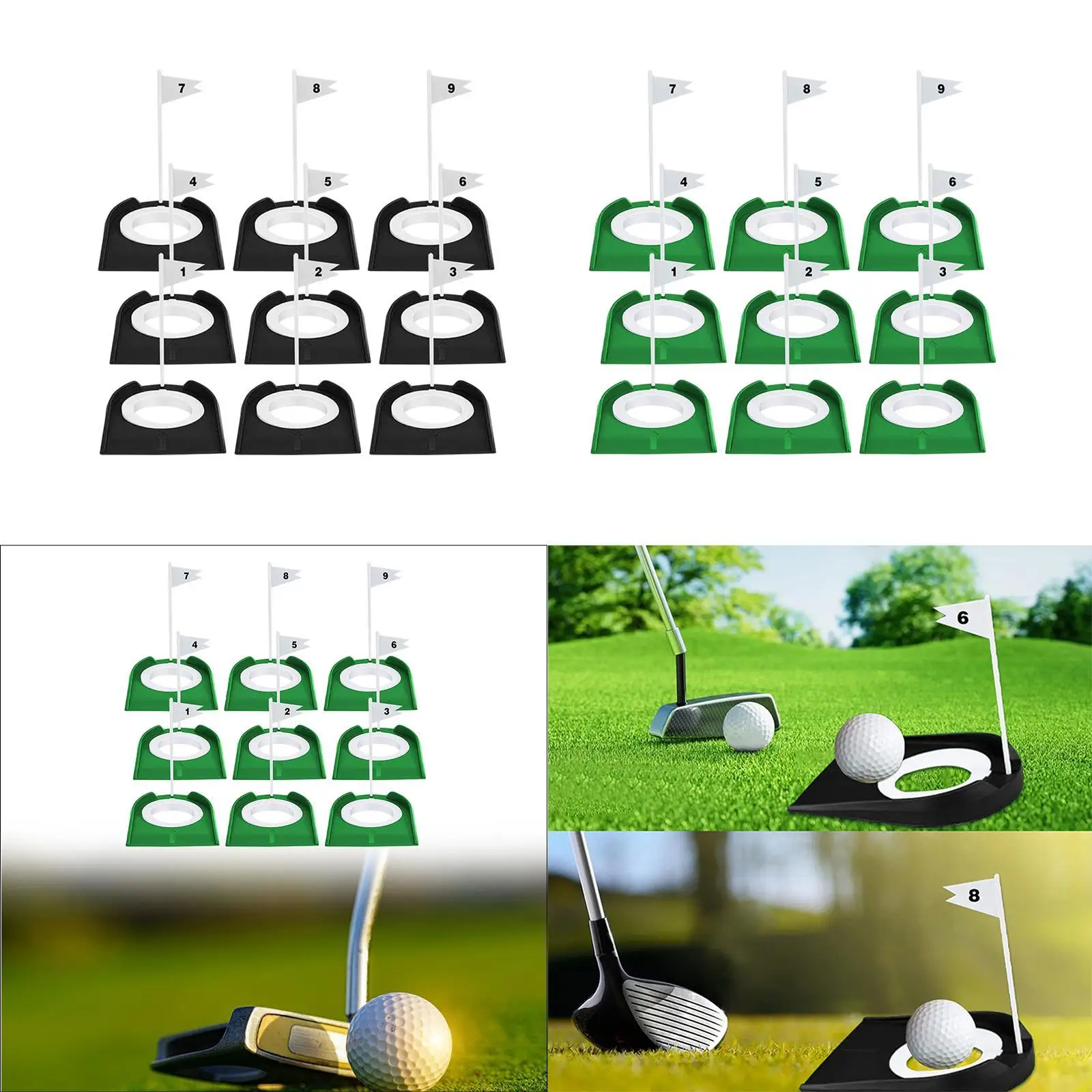 Golf Practice Equipment PP Material Putting Cups Set for Personal Golf Training Ground Backyard Use