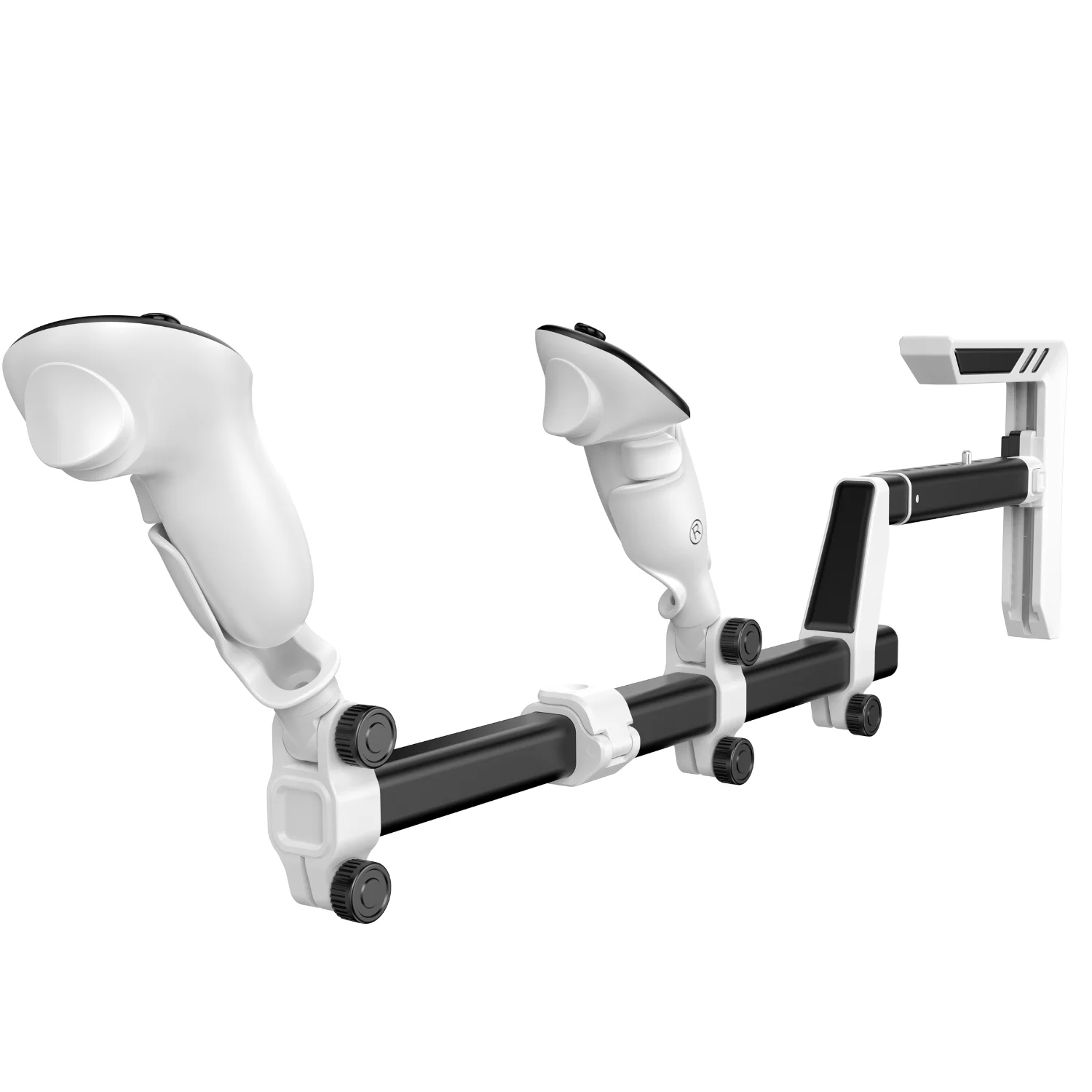 VR Gunstock for Meta Quest 2/3 Quest 3S Gun Onestock for all Adjustable Design 360° Rotatable Grips Left-Hand Friendly