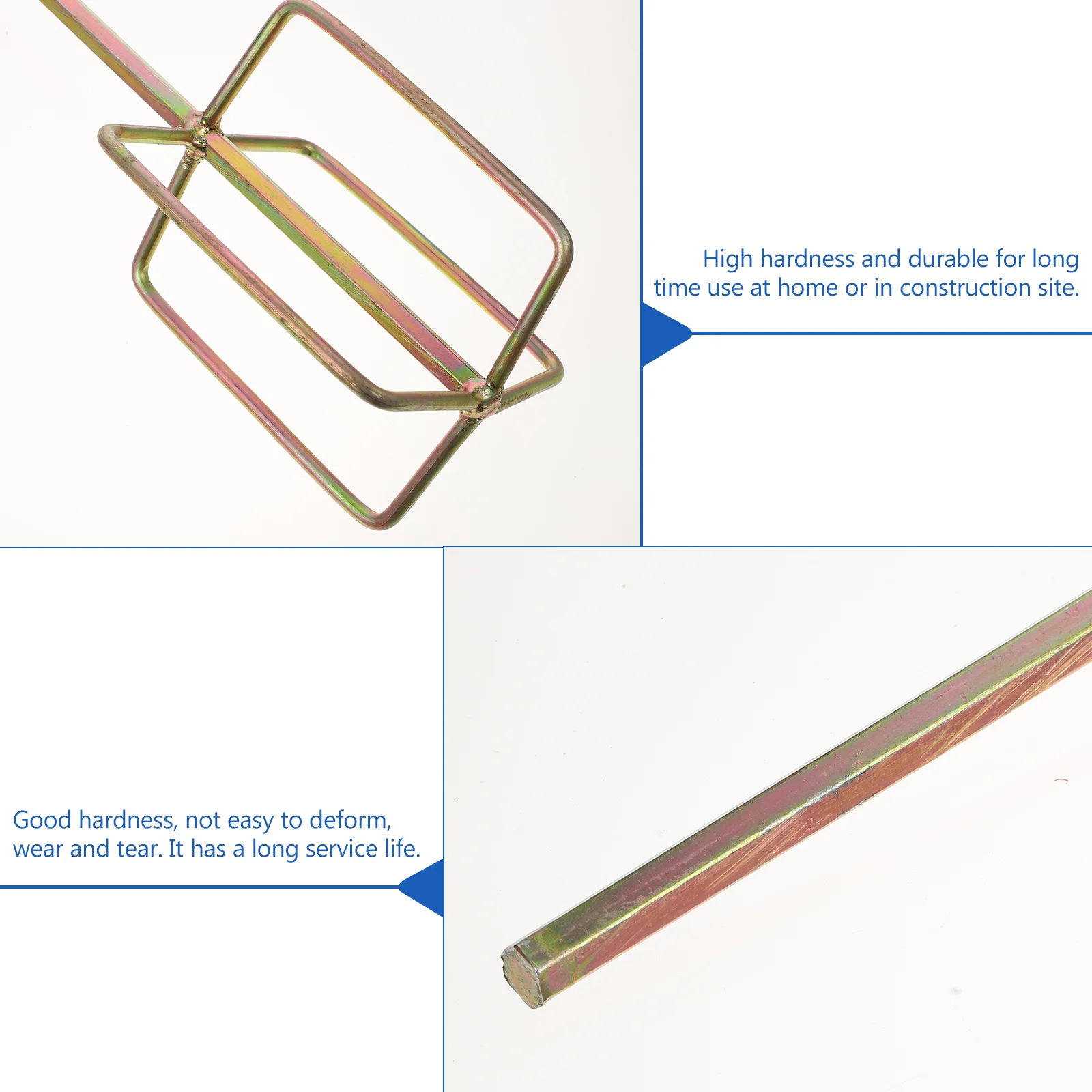 2 Stuks Elektrische Boor Roerstaafje Epoxy Mixer Gipsplaten Modder Verf Staven Mengen Tool En Stalen Kop Cement Corrosiebestendig