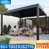 3x3m Aluminum Louvered All Season Outdoor Pergola Weather Resistant Strong Frame for Patio Garden Yard  pergola